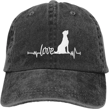 Горячая Модная Повседневная Женская бейсболка Dog Love Heartbeat, регулируемая Винтажная Потертая выстиранная шляпа Для женщин и мужчин, подарок для путешествий